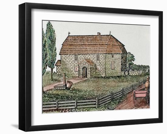 Lutheran Church, Built in 1743, Trappe, Usa-Prisma Archivo-Framed Photographic Print