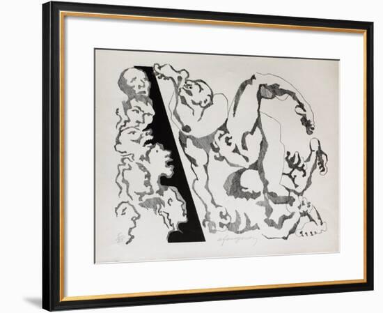 Lutte-André Fougeron-Framed Limited Edition