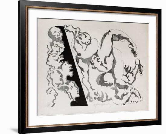 Lutte-André Fougeron-Framed Limited Edition