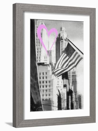 Luv Collection - New York City - American Flag-Philippe Hugonnard-Framed Art Print