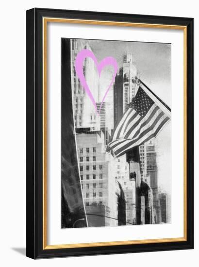 Luv Collection - New York City - American Flag-Philippe Hugonnard-Framed Art Print