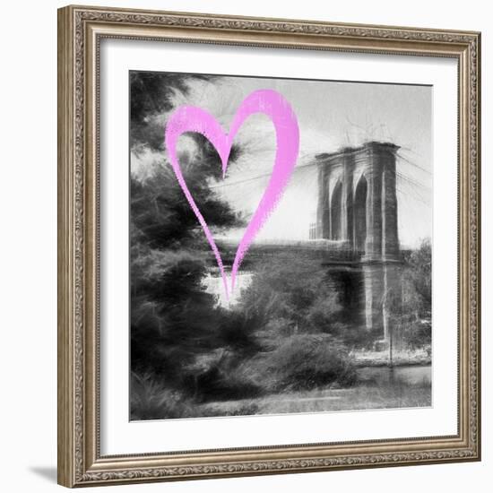 Luv Collection - New York City - Brooklyn Bridge II-Philippe Hugonnard-Framed Art Print