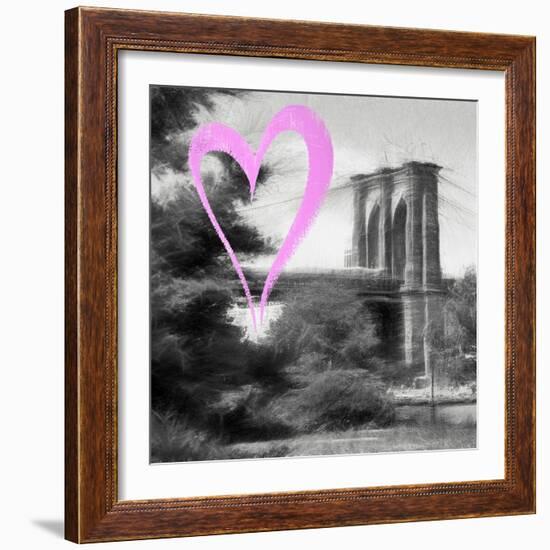 Luv Collection - New York City - Brooklyn Bridge II-Philippe Hugonnard-Framed Art Print