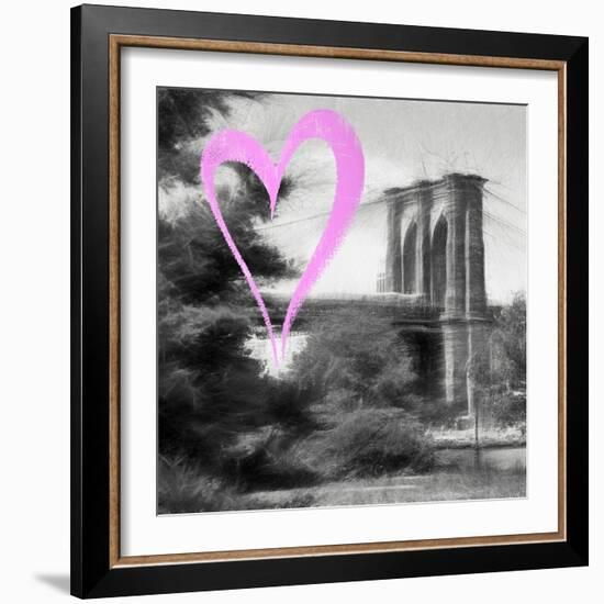 Luv Collection - New York City - Brooklyn Bridge II-Philippe Hugonnard-Framed Art Print