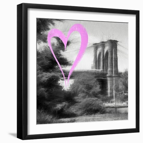 Luv Collection - New York City - Brooklyn Bridge II-Philippe Hugonnard-Framed Art Print