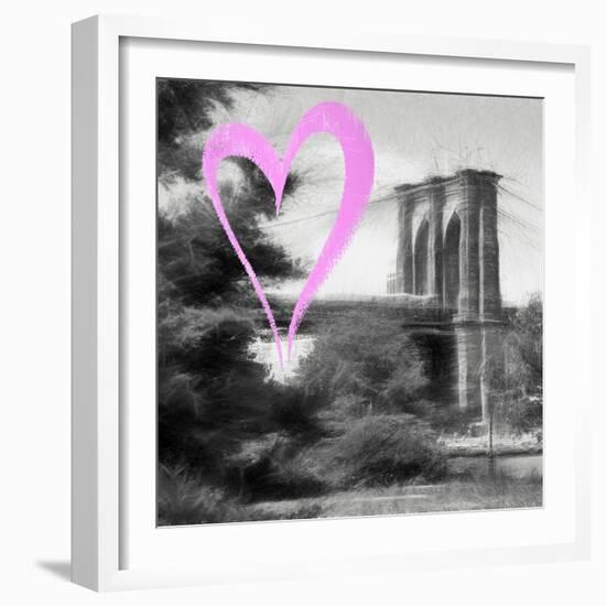 Luv Collection - New York City - Brooklyn Bridge II-Philippe Hugonnard-Framed Art Print