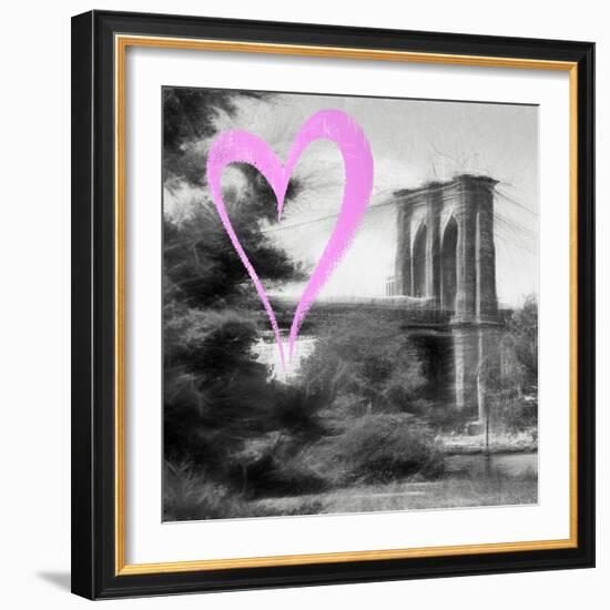 Luv Collection - New York City - Brooklyn Bridge II-Philippe Hugonnard-Framed Art Print