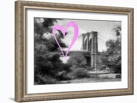 Luv Collection - New York City - Brooklyn Bridge-Philippe Hugonnard-Framed Art Print