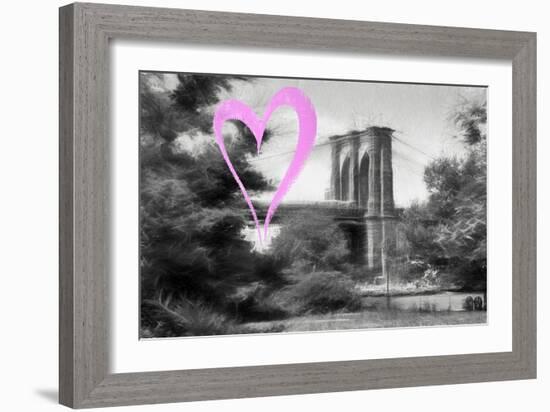 Luv Collection - New York City - Brooklyn Bridge-Philippe Hugonnard-Framed Art Print