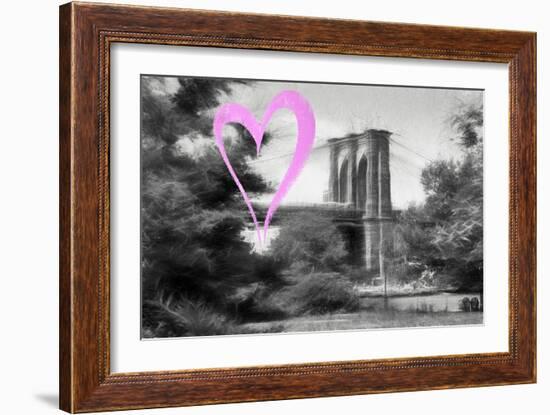 Luv Collection - New York City - Brooklyn Bridge-Philippe Hugonnard-Framed Art Print