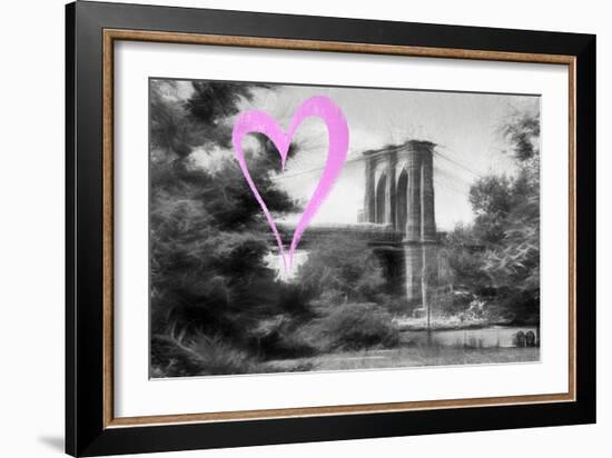 Luv Collection - New York City - Brooklyn Bridge-Philippe Hugonnard-Framed Art Print