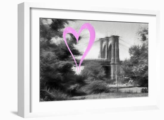 Luv Collection - New York City - Brooklyn Bridge-Philippe Hugonnard-Framed Art Print