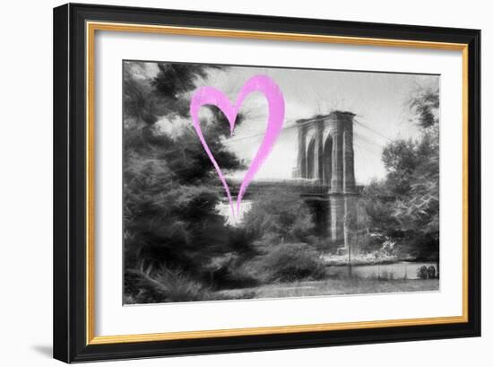 Luv Collection - New York City - Brooklyn Bridge-Philippe Hugonnard-Framed Art Print