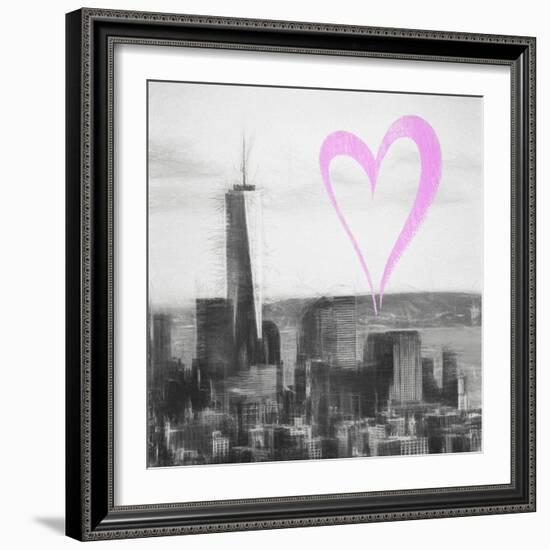 Luv Collection - New York City - Downtown Manhattan II-Philippe Hugonnard-Framed Art Print