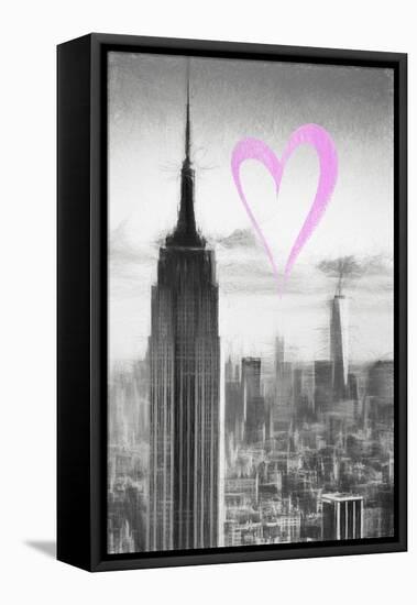 Luv Collection - New York City - Empire State Building-Philippe Hugonnard-Framed Stretched Canvas