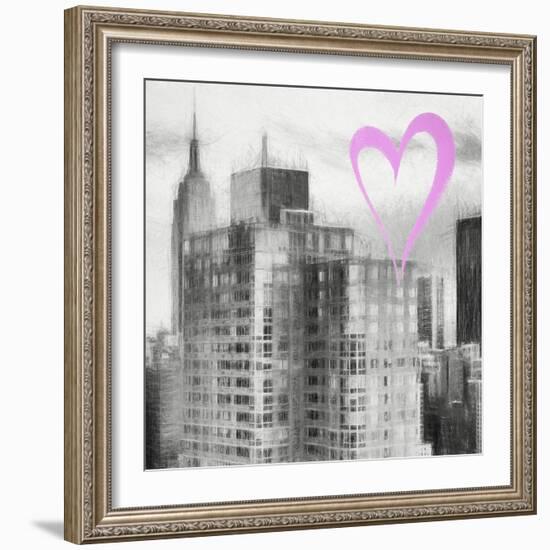 Luv Collection - New York City - Manhattan Cityscape II-Philippe Hugonnard-Framed Art Print