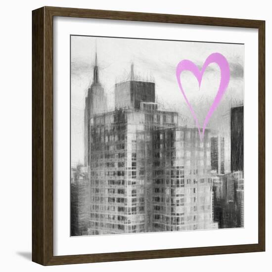 Luv Collection - New York City - Manhattan Cityscape II-Philippe Hugonnard-Framed Art Print