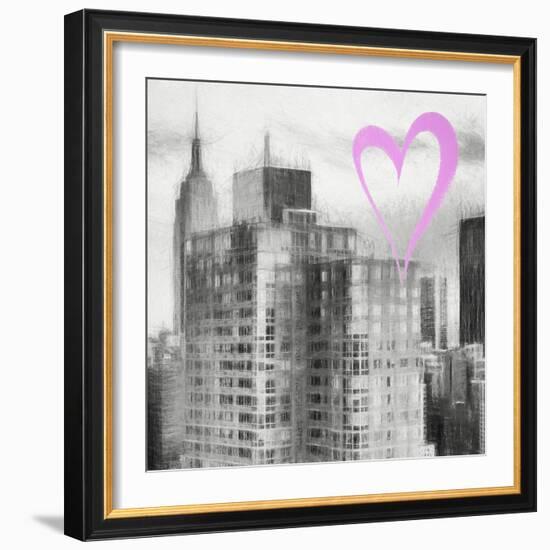 Luv Collection - New York City - Manhattan Cityscape II-Philippe Hugonnard-Framed Art Print