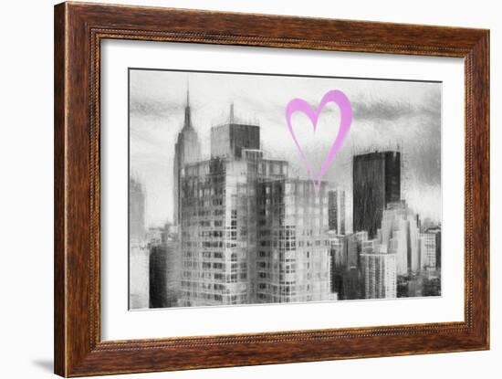 Luv Collection - New York City - Manhattan Cityscape-Philippe Hugonnard-Framed Art Print