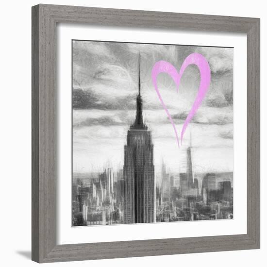 Luv Collection - New York City - Manhattan Skyscrapers II-Philippe Hugonnard-Framed Art Print