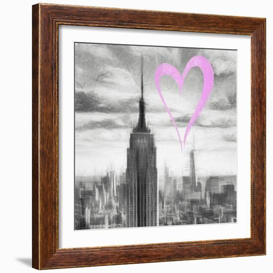 Luv Collection - New York City - Manhattan Skyscrapers II-Philippe Hugonnard-Framed Art Print