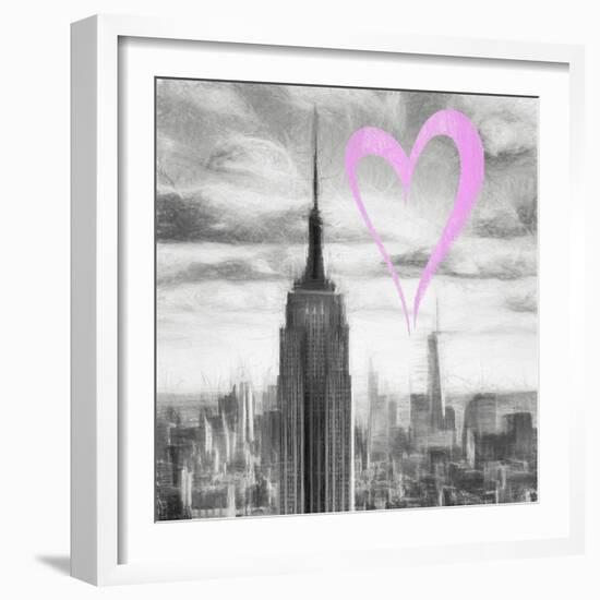 Luv Collection - New York City - Manhattan Skyscrapers II-Philippe Hugonnard-Framed Art Print