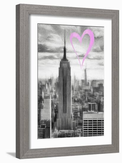 Luv Collection - New York City - Manhattan Skyscrapers-Philippe Hugonnard-Framed Art Print