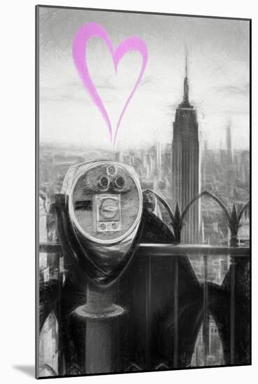 Luv Collection - New York City - Telescope-Philippe Hugonnard-Mounted Art Print