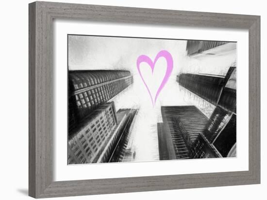 Luv Collection - New York City - Times Square Skyscrapers-Philippe Hugonnard-Framed Art Print