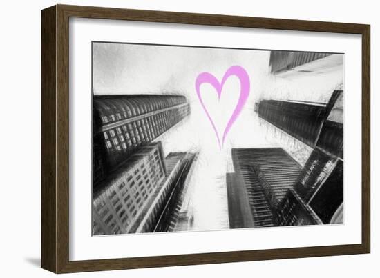 Luv Collection - New York City - Times Square Skyscrapers-Philippe Hugonnard-Framed Art Print