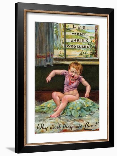 Lux Won't Shrink Woollens: Why Don't They Use Lux-null-Framed Art Print