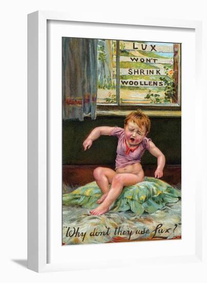 Lux Won't Shrink Woollens: Why Don't They Use Lux-null-Framed Art Print