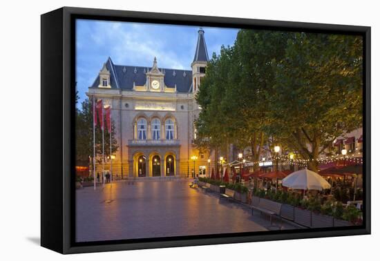 Luxembourg, Capital of Luxembourg, City Palais, Gastronomy, Dusk-Chris Seba-Framed Premier Image Canvas