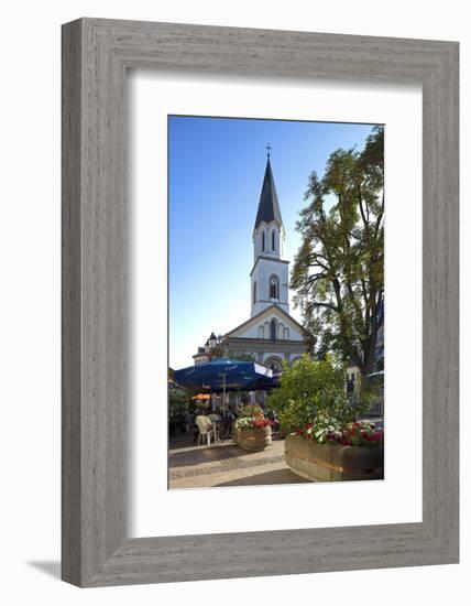 Luxembourg, Ettelbruck, Centre, Bar, Church-Chris Seba-Framed Photographic Print