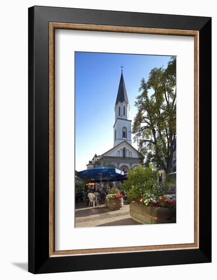 Luxembourg, Ettelbruck, Centre, Bar, Church-Chris Seba-Framed Photographic Print
