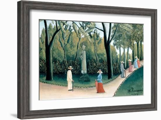 Luxembourg Gardens - Monument to Chopin-Henri Rousseau-Framed Art Print