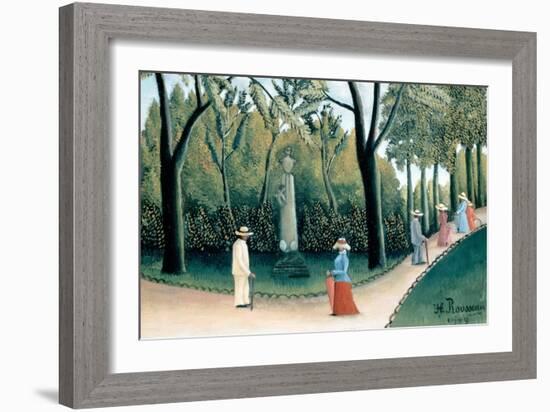 Luxembourg Gardens - Monument to Chopin-Henri Rousseau-Framed Art Print