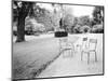 Luxembourg Gardens Statue of Liberty and Park Chairs, Paris, France-Walter Bibikow-Mounted Photographic Print
