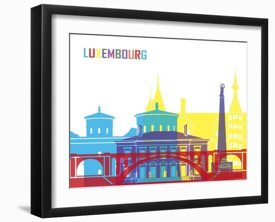 Luxembourg Skyline Pop-paulrommer-Framed Art Print