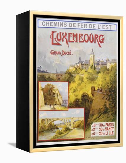 Luxembourg Travel Poster-E. Bourgeois-Framed Premier Image Canvas