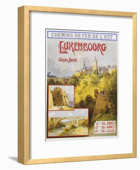 Luxembourg Travel Poster-E. Bourgeois-Framed Giclee Print