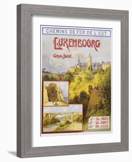 Luxembourg Travel Poster-E. Bourgeois-Framed Giclee Print