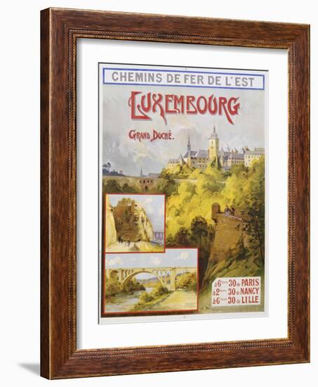 Luxembourg Travel Poster-E. Bourgeois-Framed Giclee Print