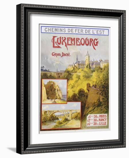 Luxembourg Travel Poster-E. Bourgeois-Framed Giclee Print