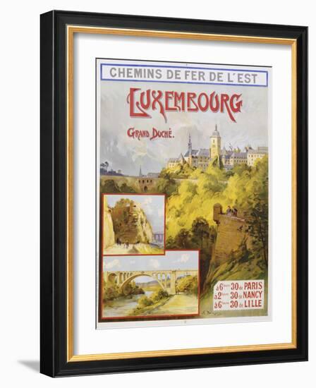 Luxembourg Travel Poster-E. Bourgeois-Framed Giclee Print