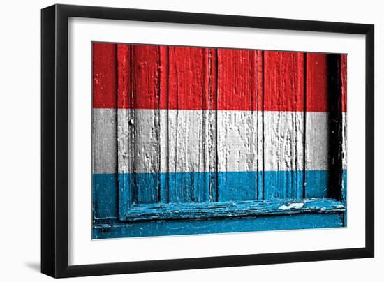 Luxemburg Flag-budastock-Framed Art Print