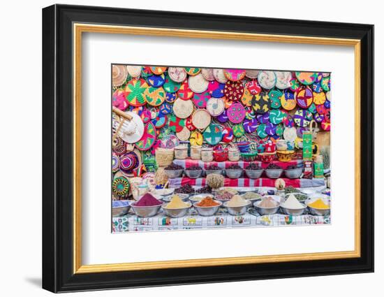 Luxor, Egypt. Baskets and spices for sale at a market.-Emily Wilson-Framed Photographic Print