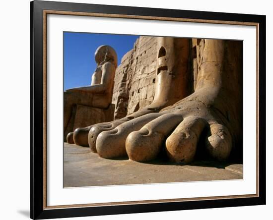 Luxor, Massive Feet on a Statue in the Temple of Karnak, Egypt-Mark Hannaford-Framed Photographic Print