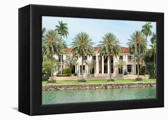 Luxurious Mansion by the Seaside on Star Island, Miami, Home of the Rich and Famous-Kamira-Framed Premier Image Canvas