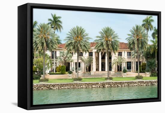 Luxurious Mansion by the Seaside on Star Island, Miami, Home of the Rich and Famous-Kamira-Framed Premier Image Canvas